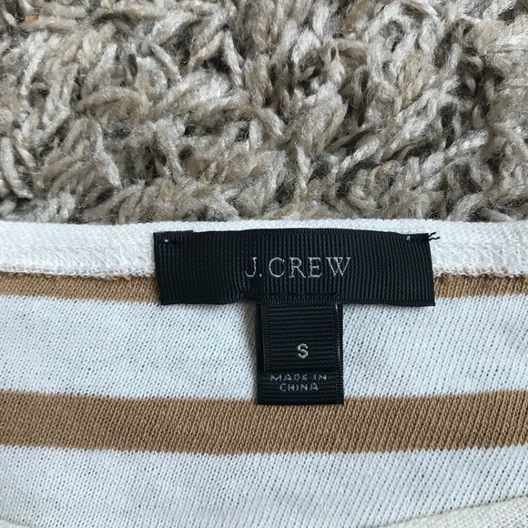 J Crew Women's Knit Top Stripe Boat Neck Small - Picture 3 of 4